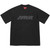 SUPREME BLACK RAISED SCRIPT TEE