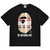 BAPE BLACK BURBERRY BIG HEAD APE TEE