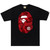 BAPE BLACK/RED CAMO BIG APE HEAD TEE
