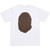 BAPE WHITE/BROWN BIG APE HEAD TEE
