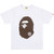 BAPE WHITE/BROWN BIG APE HEAD TEE