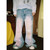 SADBOYSAGA PINK PRINT DENIM PANTS