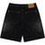 FLOOR914 BLACK RHINESTONE UNIFORM JORTS