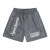 TRIPLE SEVENS GREY NYLON BUTTON UP SHORTS