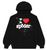 SP5DER BLACK I HEART SP5DER HOODIE
