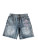 PRESTIGE BLUE EMBOSSED DENIM JORTS