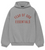 ESSENTIALS GREY/RED FLEECE HOODIE