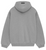 ESSENTIALS GREY/RED FLEECE HOODIE