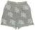 MIXED EMOTION GREY 'ME' LOGO SHORTS