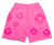 DENIM TEARS PINK MONO COTTON WREATH SWEAT SHORTS