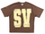 SAINT VANITY BROWN SV LOGO TEE