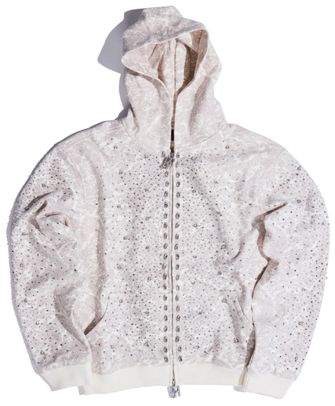 BIRTH OF A ROYAL CHILD WHITE PEARL BLOSSOM ZIP
