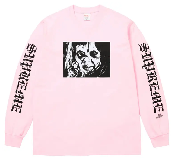 SUPREME X THE EXORCIST PINK MOTHER L/S TEE