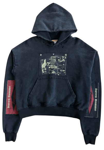 DAVEN HOMME RAMONE PATCH HOODIE