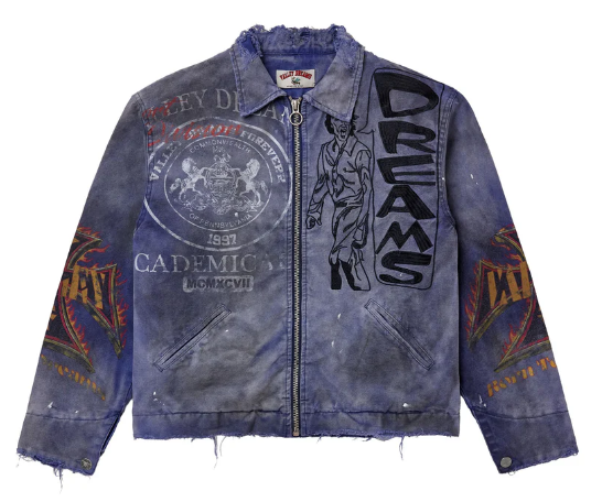 VALE FOREVER INDIGO DESTRUCTION WORK JACKET