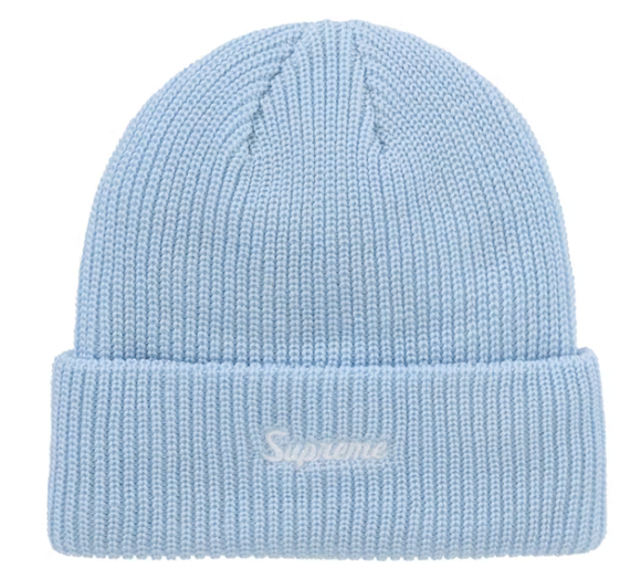 SUPREME LIGHT BLUE LOOSE GAUGE BEANIE