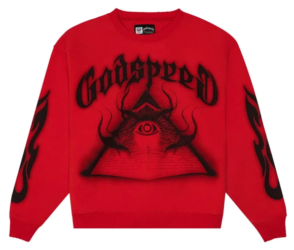 GODSPEED RED E.O.P CREWNECK