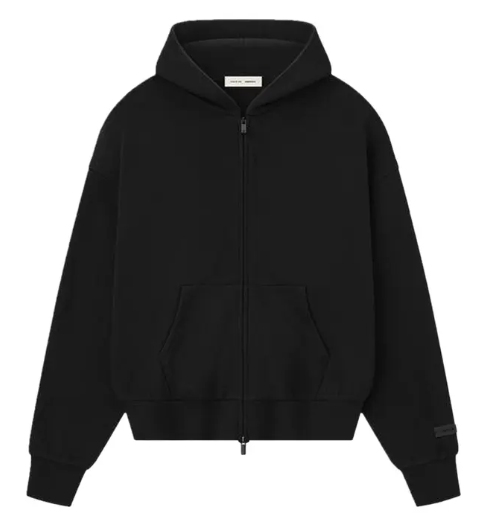 ESSENTIALS JET BLACK CLASSIC FULL ZIP