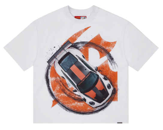 GODSPEED WHITE TRACK MODE MIAMI SUPER RUN TEE