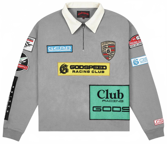 GODSPEED GREY GRC QUARTER ZIP POLO