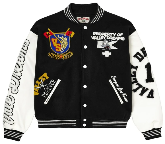 VALE FOREVER ALUMNI BLACK VARSITY JACKET