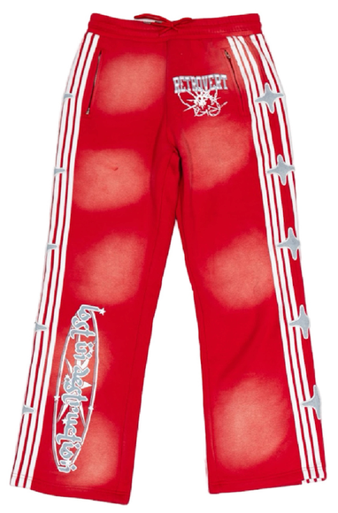 RETROVERT RED STUDDED DESTRUCTION PANTS