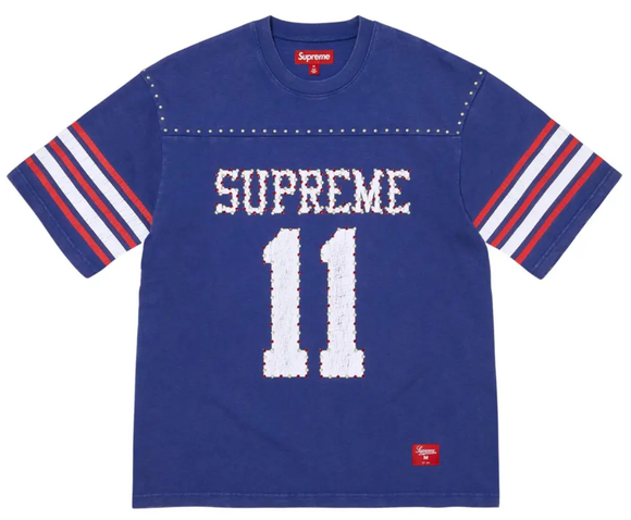 SUPREME BLUE STUDDED JERSEY TEE