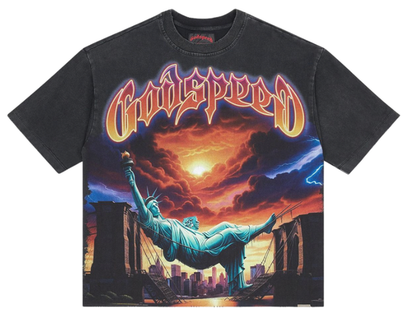 GODSPEED BLACK BURNT BRIDGES TEE