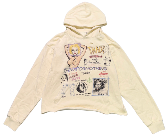 THNX FOR NOTHING 4 NUN PRINT HOODIE