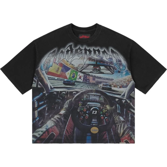 GODSPEED BLACK DRIVERS SEAT TEE