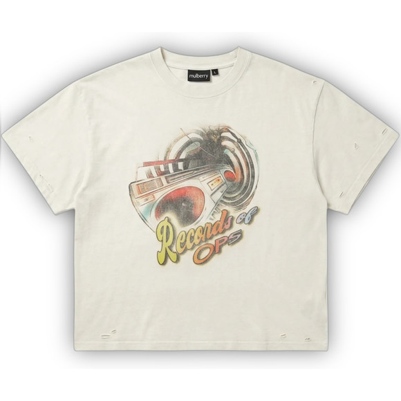 MULBERRY OPS RECORDS TEE