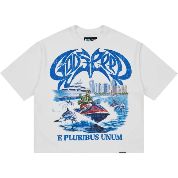 GODSPEED WHITE GMYC WAVE RUNNER TEE