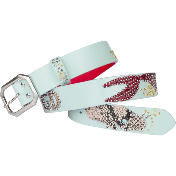 GARMENTS DISTRICT BLUE KOI FISH STUDDED BELT