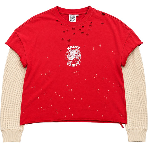 SAINT VANITY RED CUTOFF THERMAL L/S