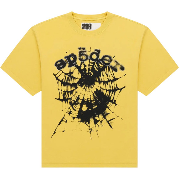 SP5DER YELLOW SCATTERED OG WEB V2 TEE