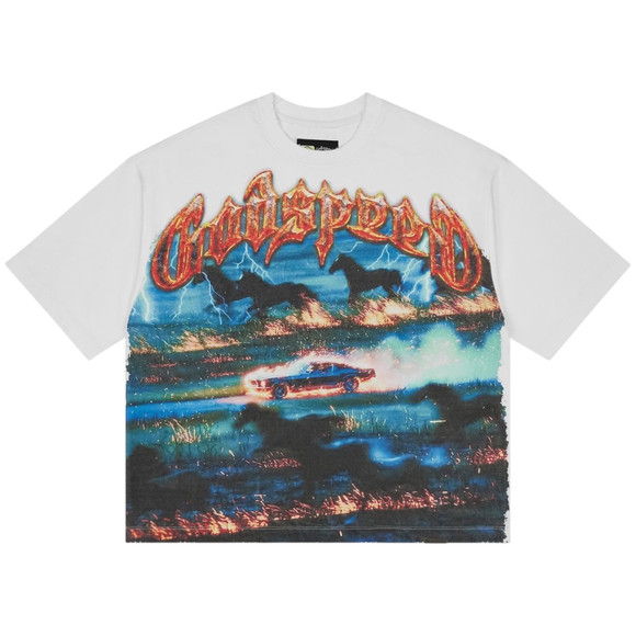 GODSPEED WHITE HORSEPOWER TEE