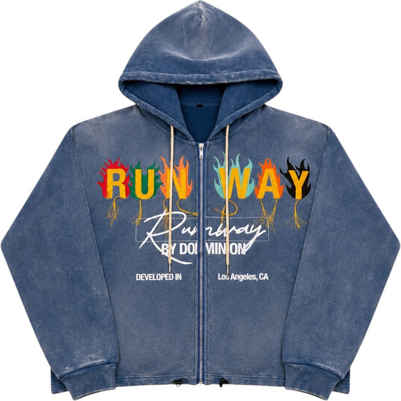 SHIHAI KASSORO BLUE RUNWAY TASSEL ZIP