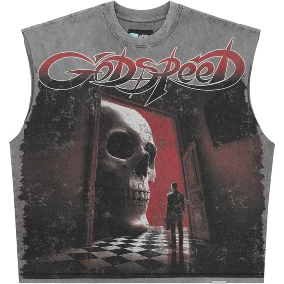 GODSPEED GREY WASH FATE'S DOORSTEP SLEEVELESS
