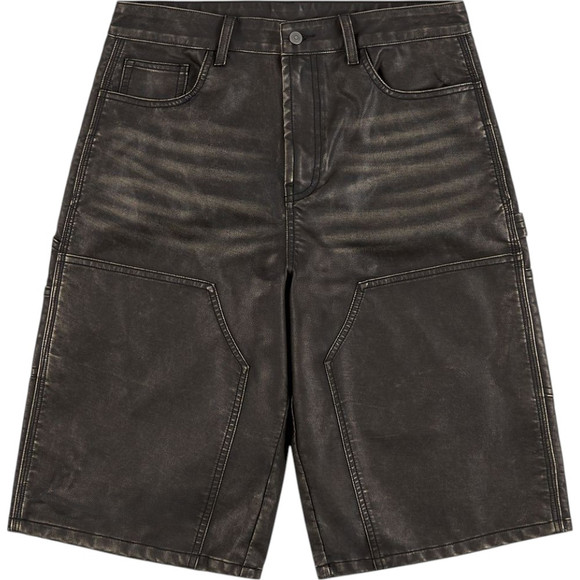 BOREDOM KILLS BLACK LEATHER SHORTS