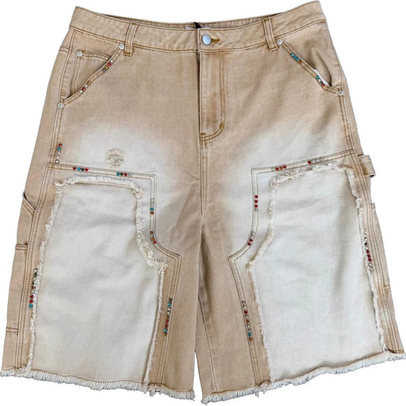DAVEN HOMME EMBEDDED RHINESTONES SHORTS