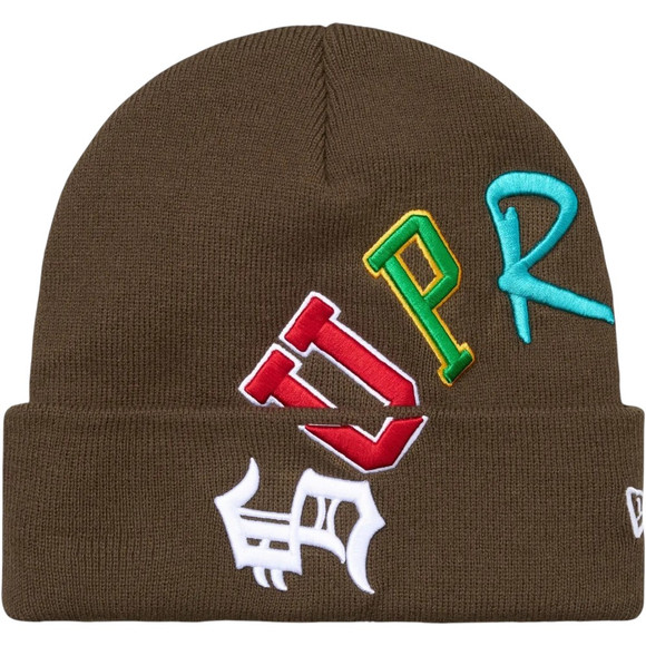 SUPREME NEW ERA BROWN ARC BEANIE