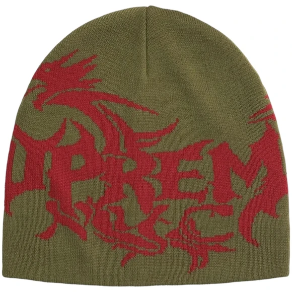 SUPREME OLIVE DRAGON BEANIE