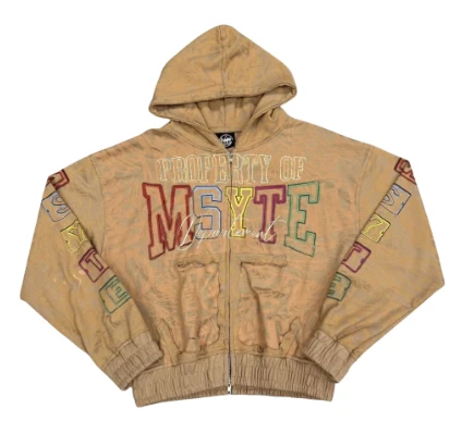 MSYTE BROWN GRAFFITI ZIP