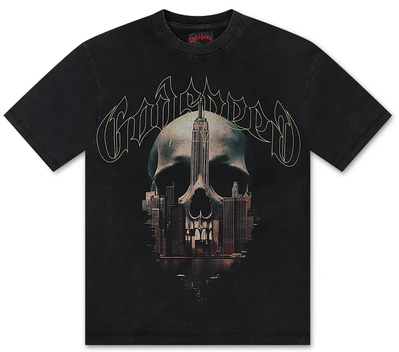 GODSPEED SKYLINE BLACK WASH TEE