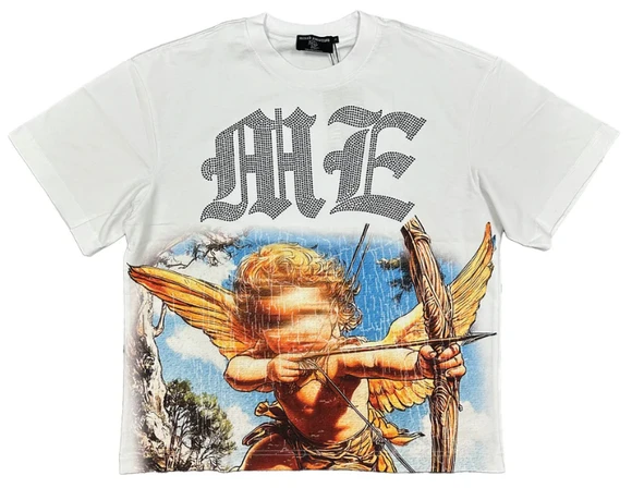 MIXED EMOTION ANGEL RHINESTONE TEE