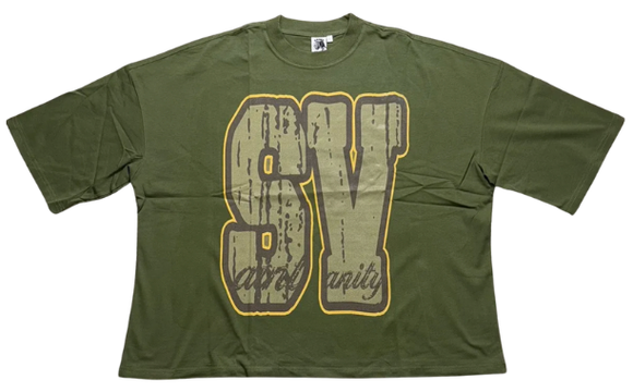 SAINT VANITY GREEN SV LOGO TEE