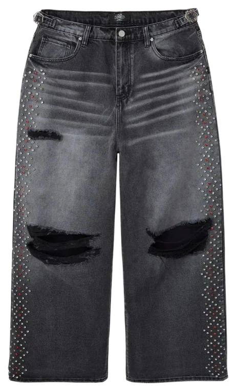 HMDD CRYSTAL H-STAR DENIM PANTS