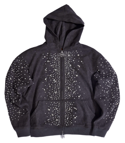 BIRTH OF A ROYAL CHILD BLACK CASHEW PEARL BLOSSOM ZIP