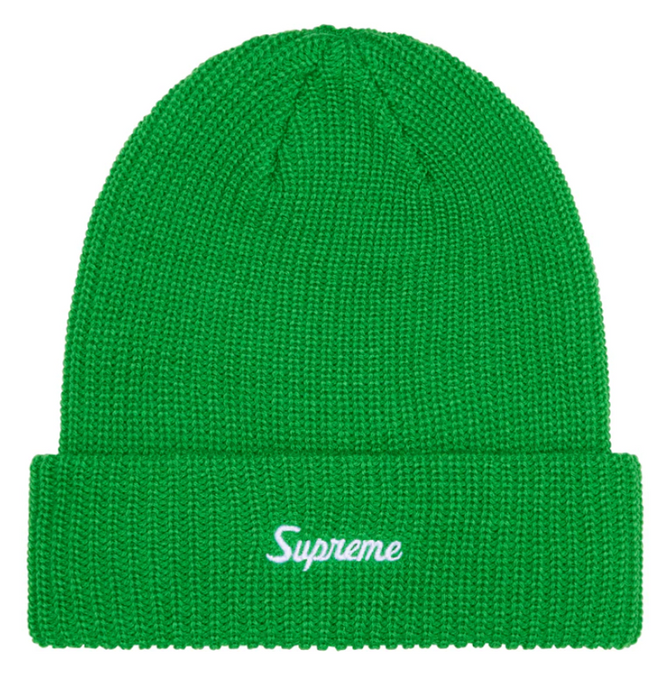 SUPREME PINE GREEN GAUGE BEANIE