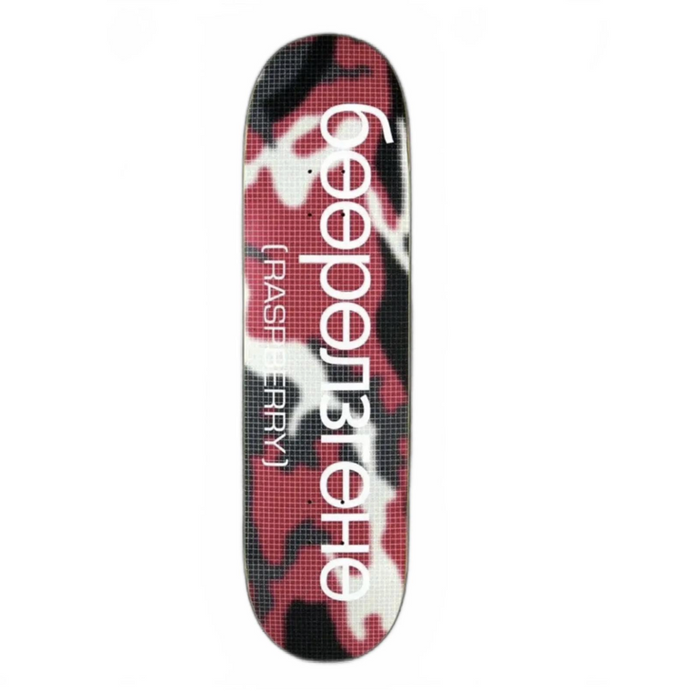 GV GALLERY RASPBERRY HILLS TK RED CAMO SKATE DECK